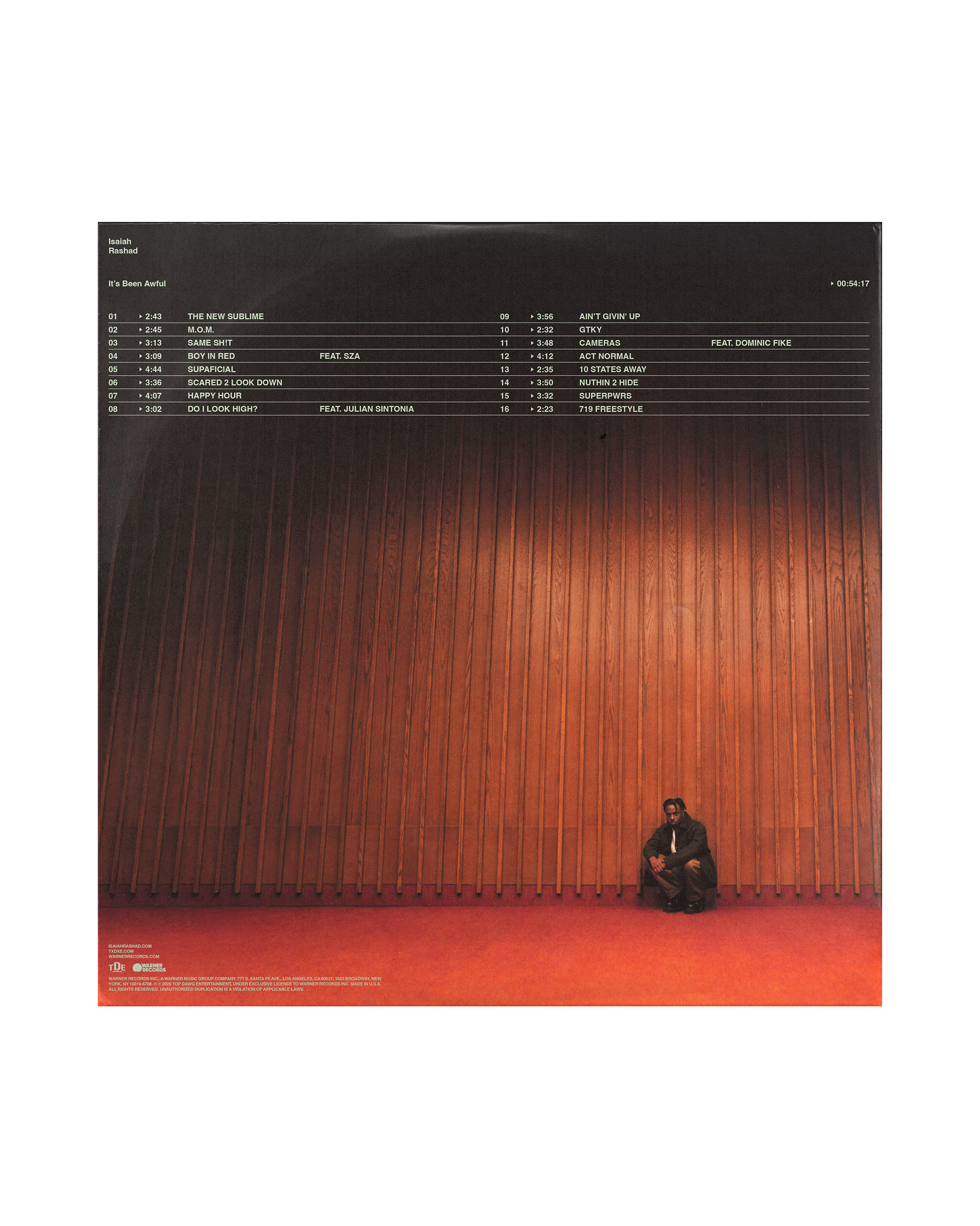 Isaiah Rashad - It's Been Awful Gatefold 2LP Vinyl